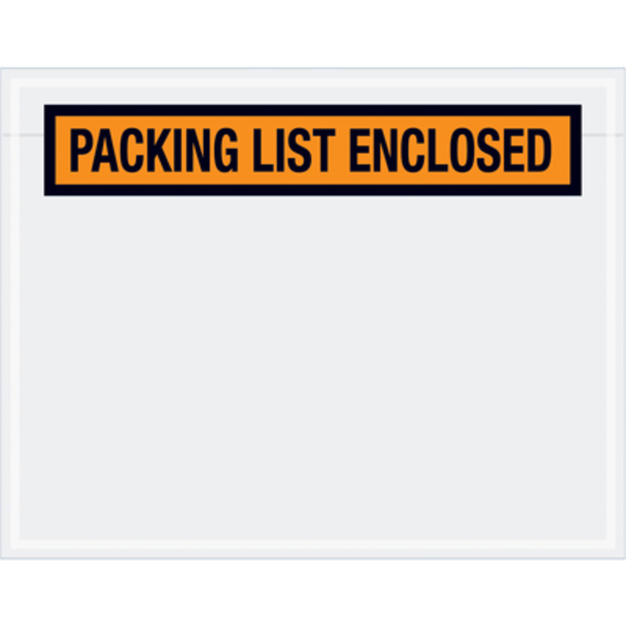 Stock Packaging Packing List Envelopes — 7in. x 5 1/2in., Orange, 1000 Pcs, Model# PL19